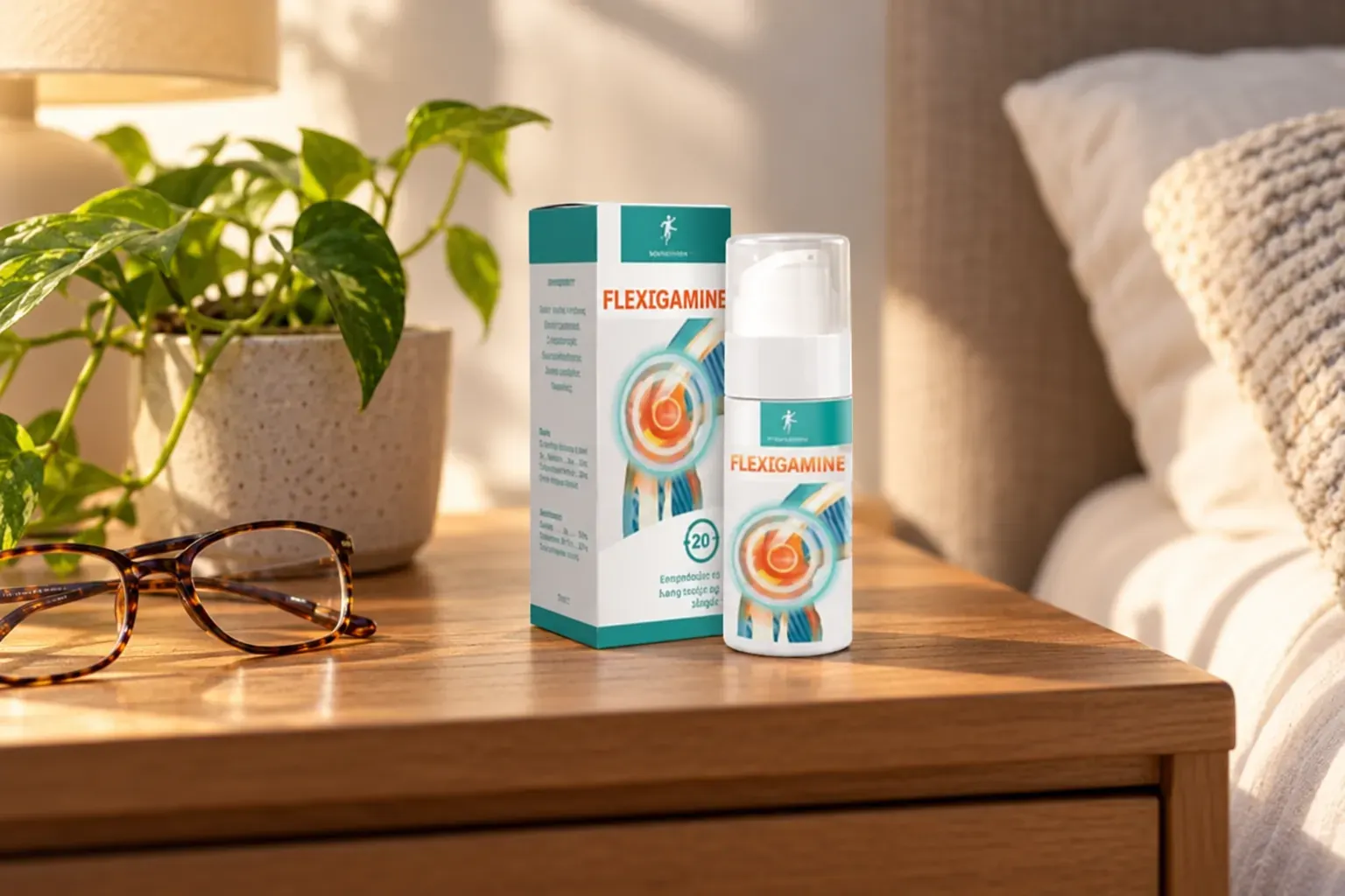 Flexosamine Gel — Verpackung im Alltag
