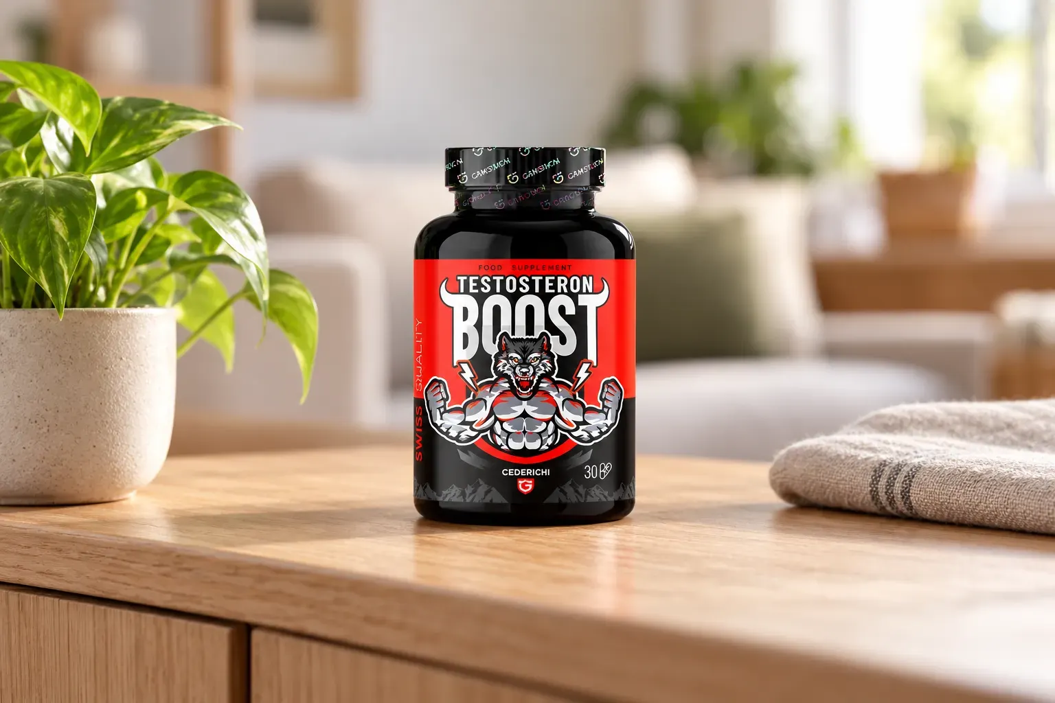 Testosteron Boost — Verpackung im Alltag