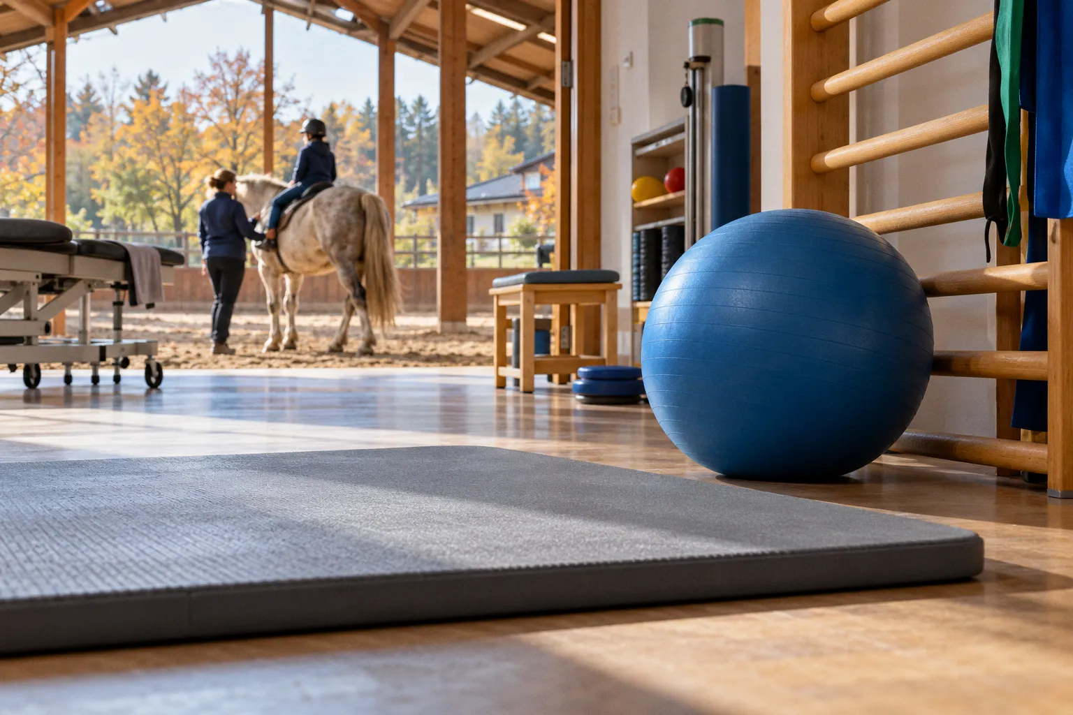 Wie Hippotherapie in Riverdale Kraft und Stabilität auf dem Pferderücken fördert